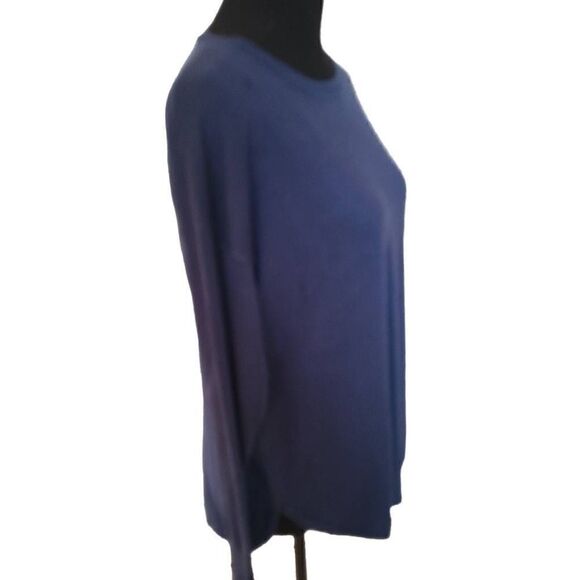 Ellen Tracy Blue Long Sleeve Pull Over Sweater Size Medium - Picture 4 of 14